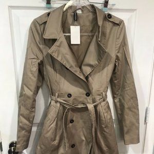 Women's Waist fitted Tan Trenchcoat